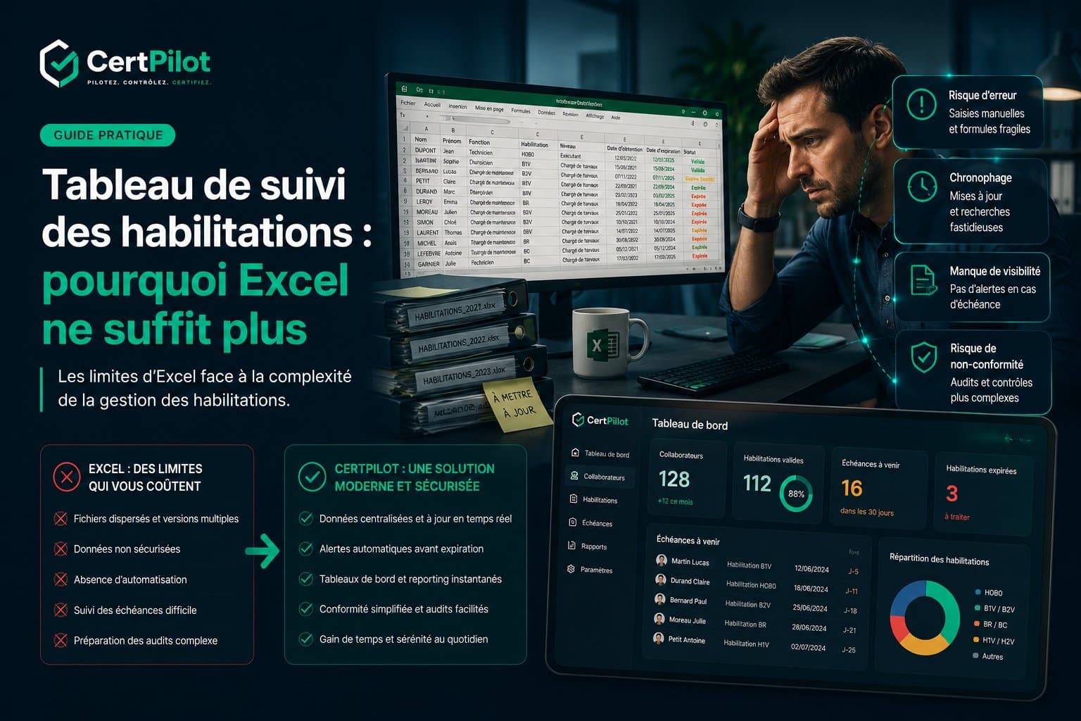 Fichier Excel CertPilot — guide d'import des employés et formations