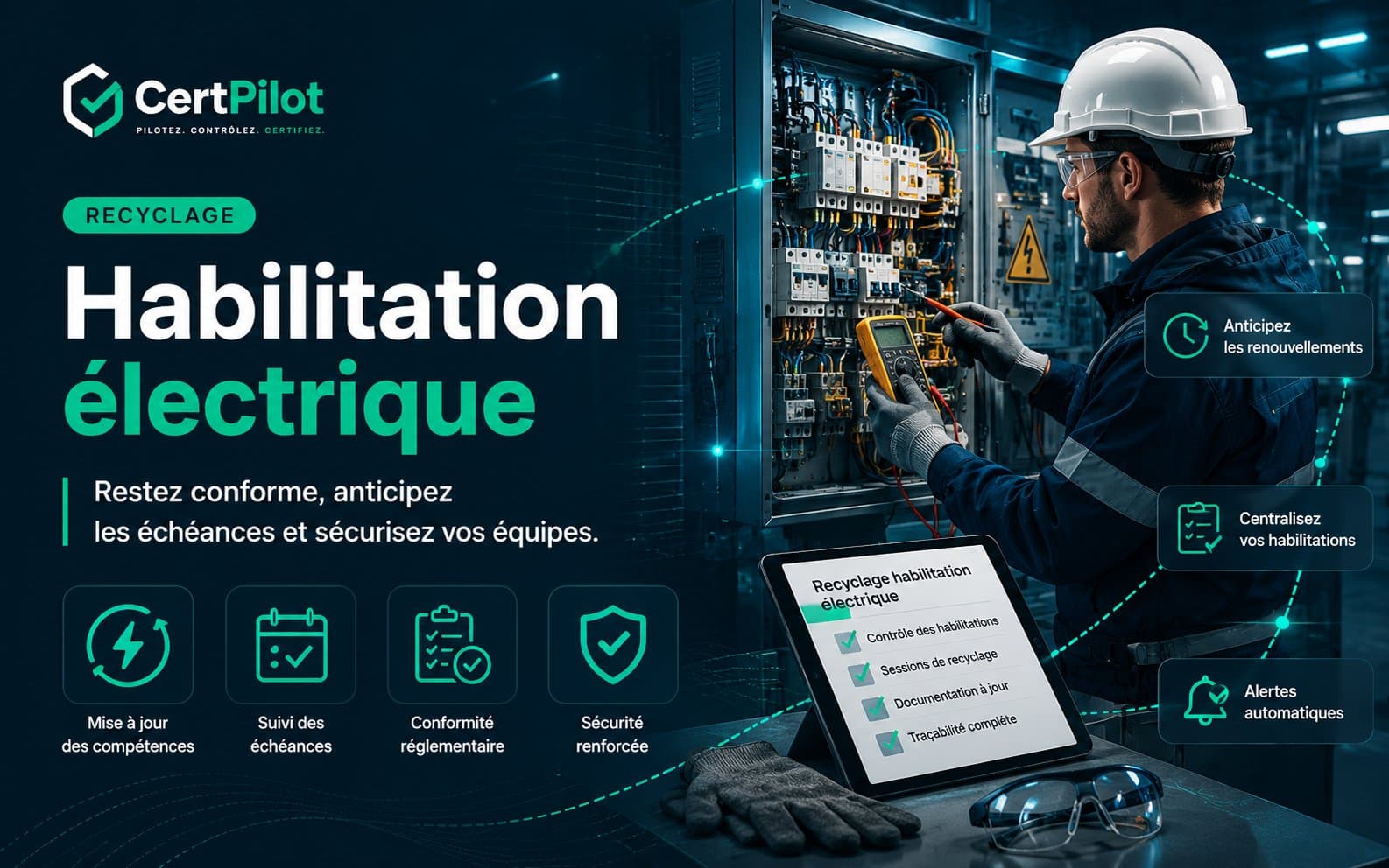 Tableau électrique — recyclage habilitation